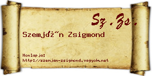 Szemján Zsigmond névjegykártya